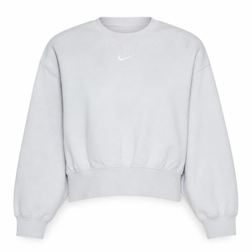 Nike Women Beige XS Pullover Crew Neck Sweatshirt Cotton Blend