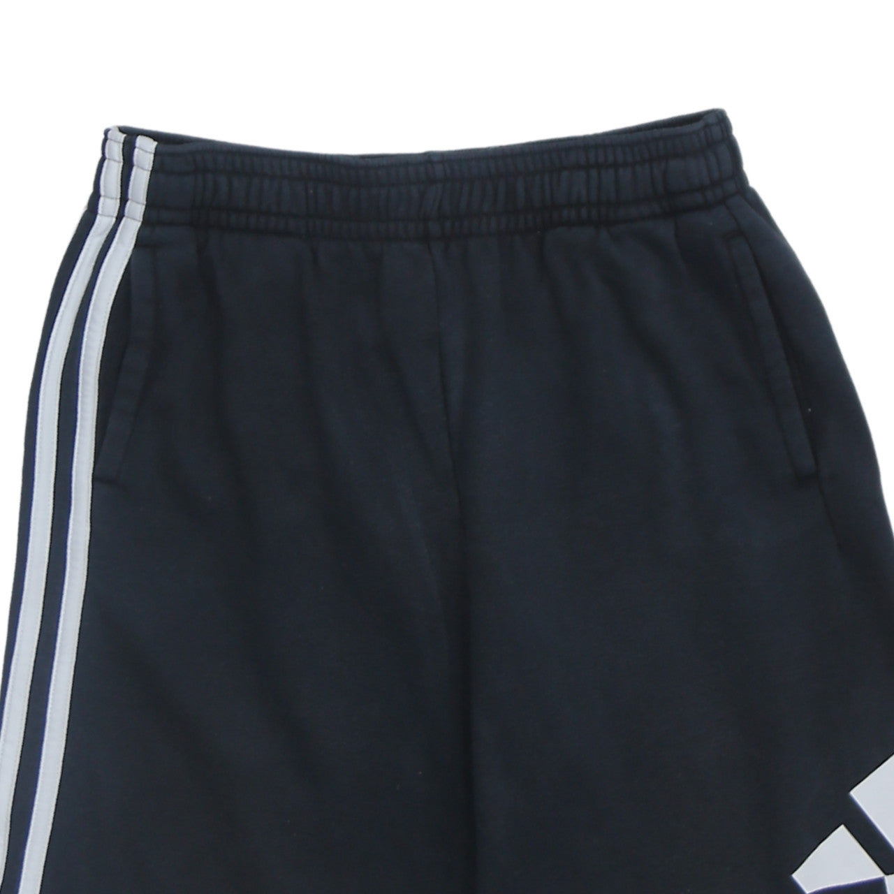 Adidas Boys Black Athletic Shorts 13-14 Years Fleece Elastic Waist Logo