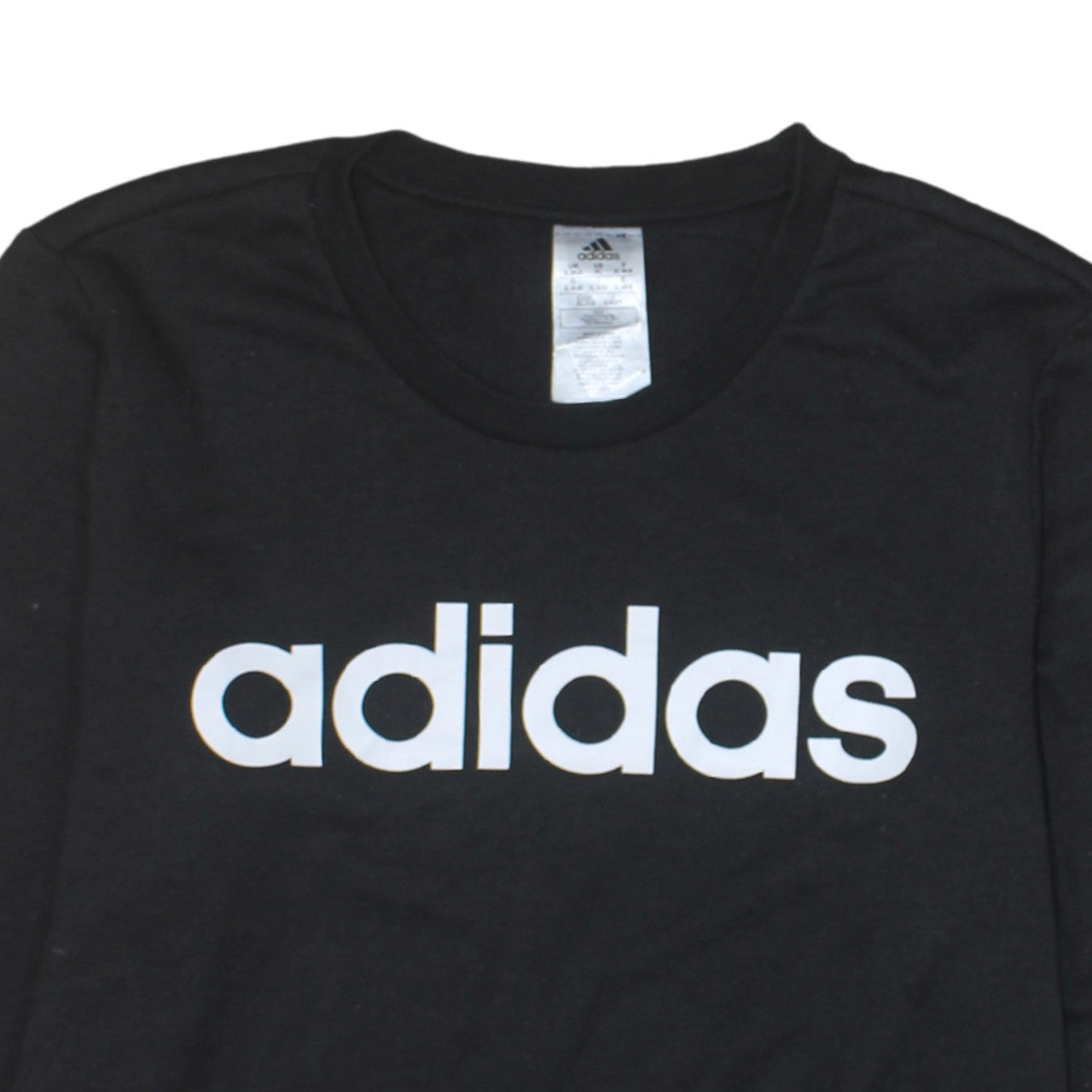 Adidas Womens Black XL Sweatshirt Crew Neck Logo Pullover