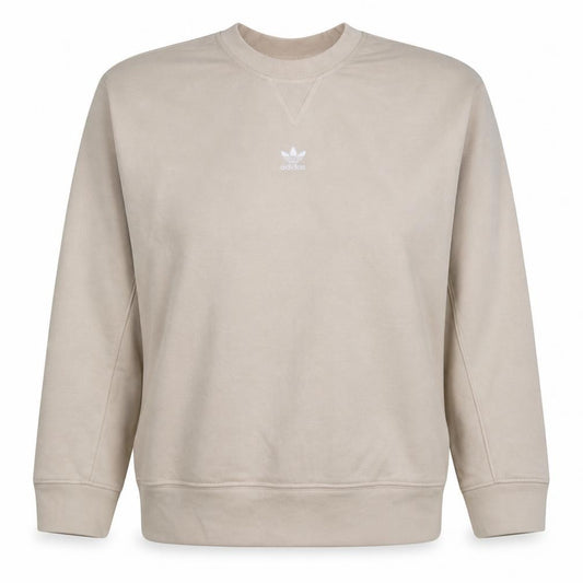 Adidas Women Beige Crew Neck Pullover Sweatshirt UK 8