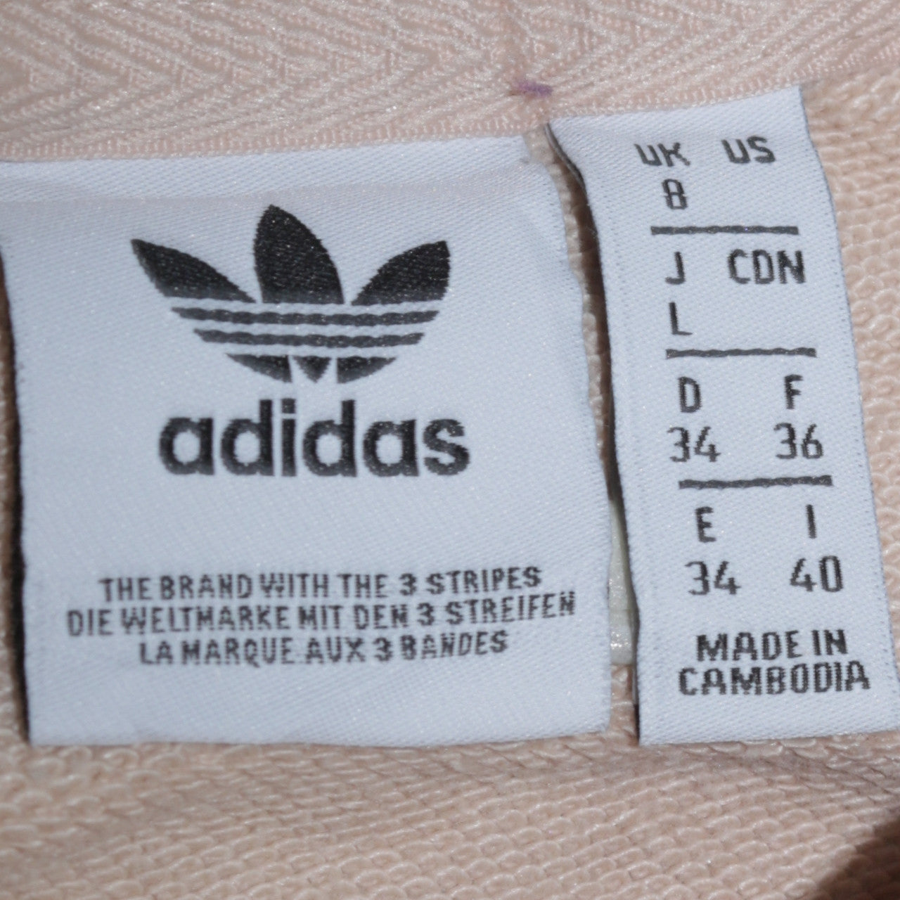 Adidas Women Beige Crew Neck Pullover Sweatshirt UK 8