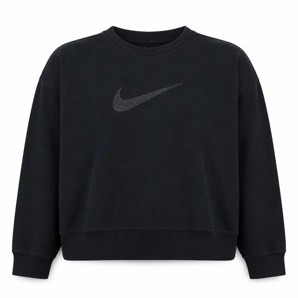Nike Womens Black XL Pullover Sweatshirt with Logo Crew Neck