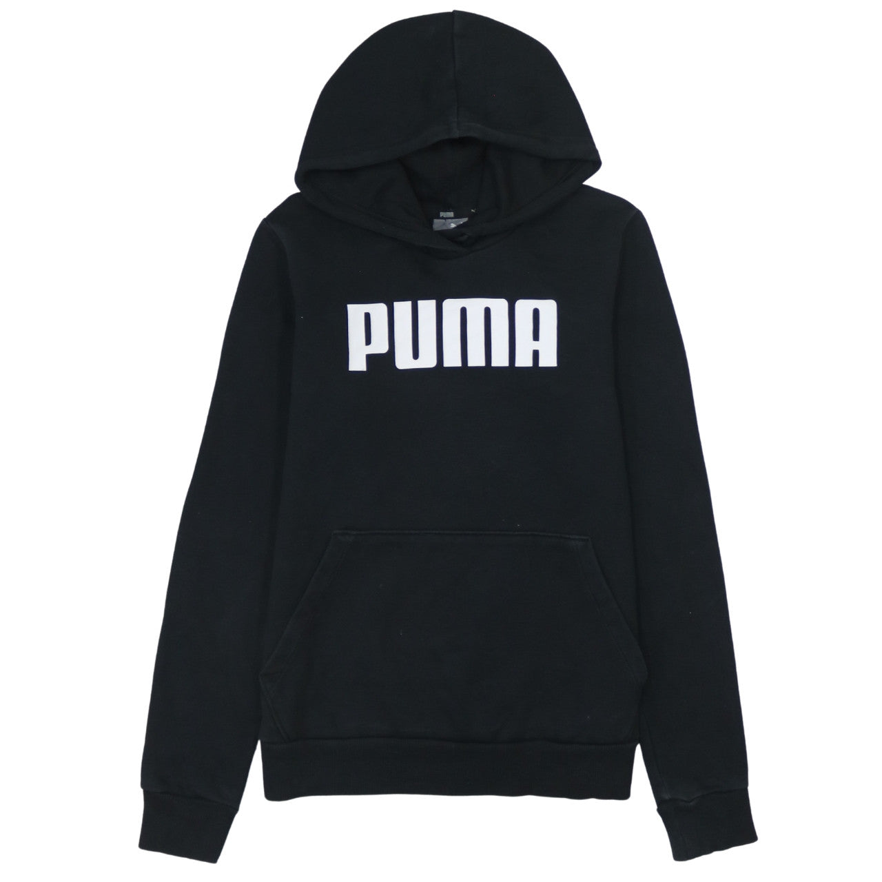 Puma Women Black Pullover Hoodie UK 10 Logo Sportswear