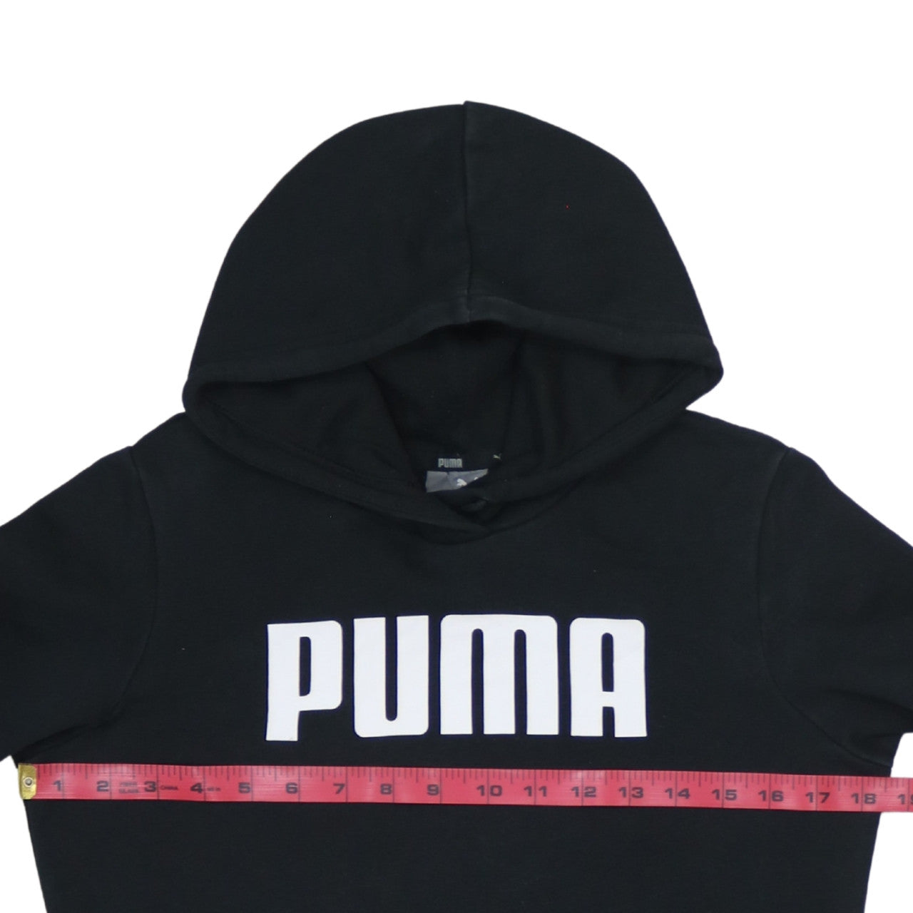 Puma Women Black Pullover Hoodie UK 10 Logo Sportswear