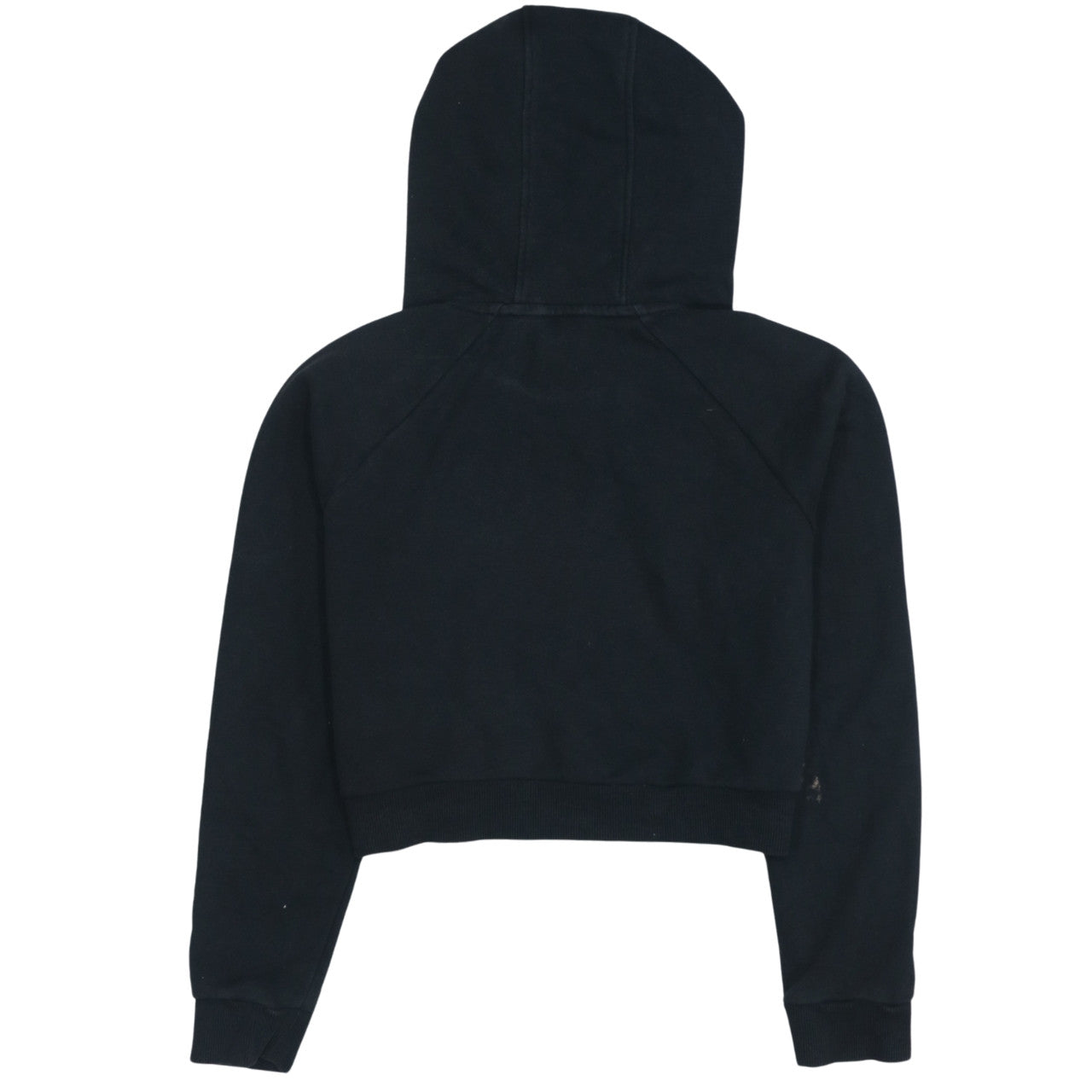 Adidas Women’s Black Cropped Hoodie Size 10 Logo Print Pullover