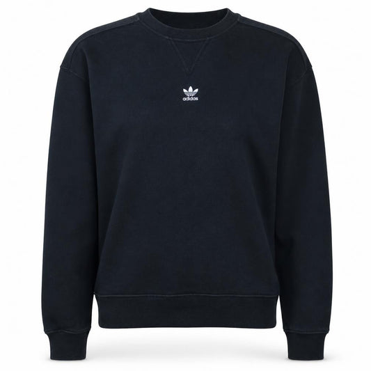 Adidas Womens Black Size 8 Crew Neck Pullover Sweatshirt