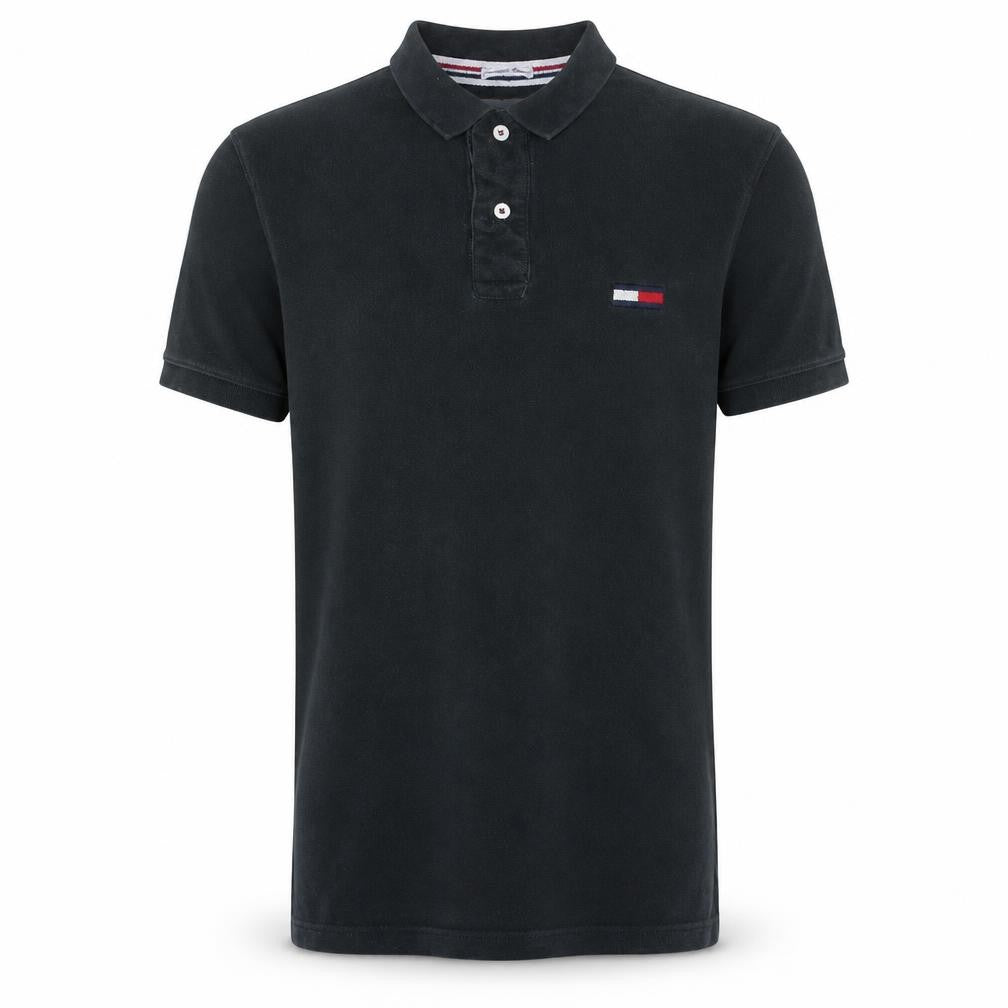Tommy Hilfiger Men's Black Cotton Polo Shirt Size M