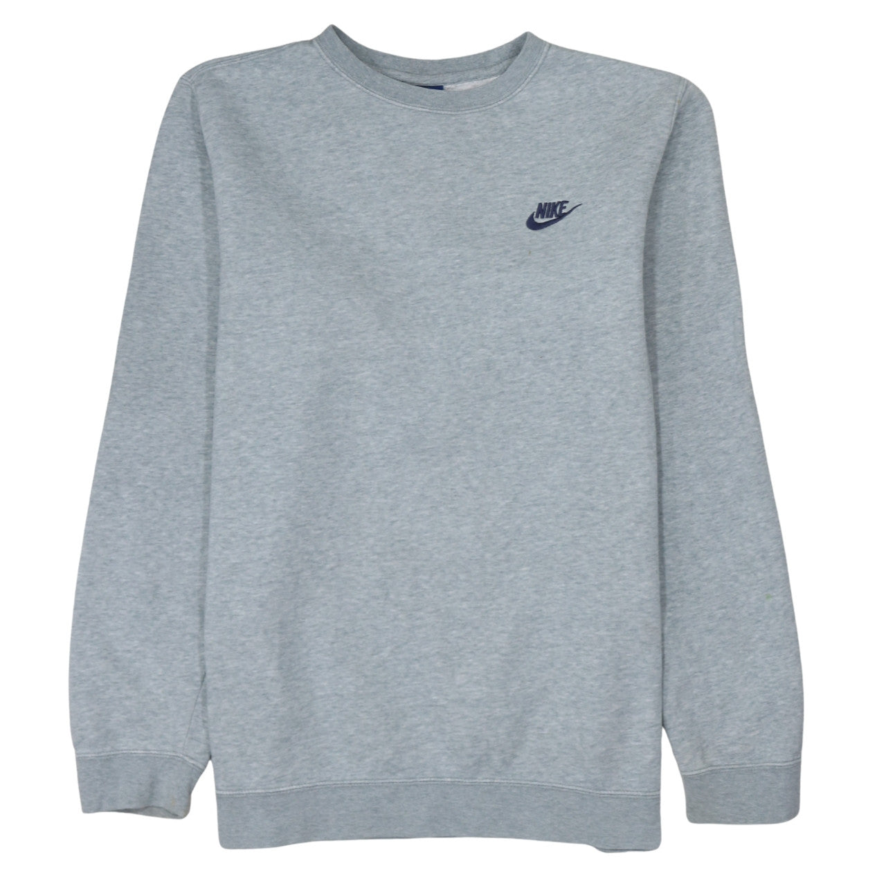 Nike Men's Grey Pullover Sweatshirt M Crew Neck Fleece Regular Fit