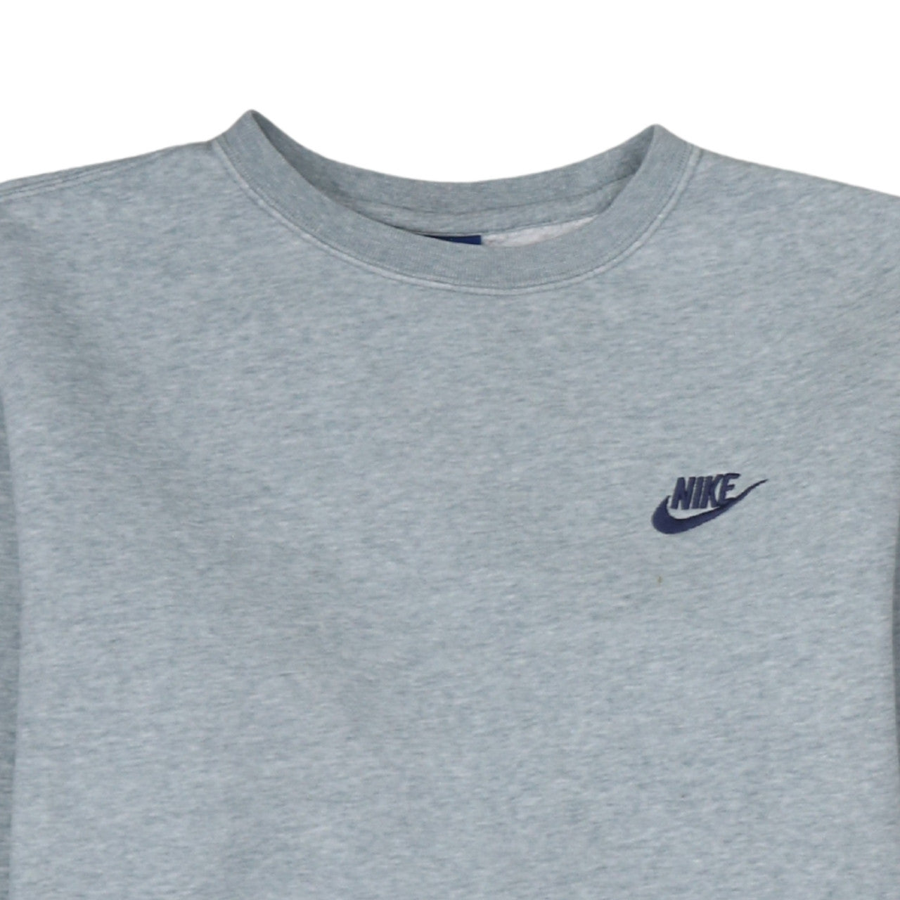 Nike Men's Grey Pullover Sweatshirt M Crew Neck Fleece Regular Fit