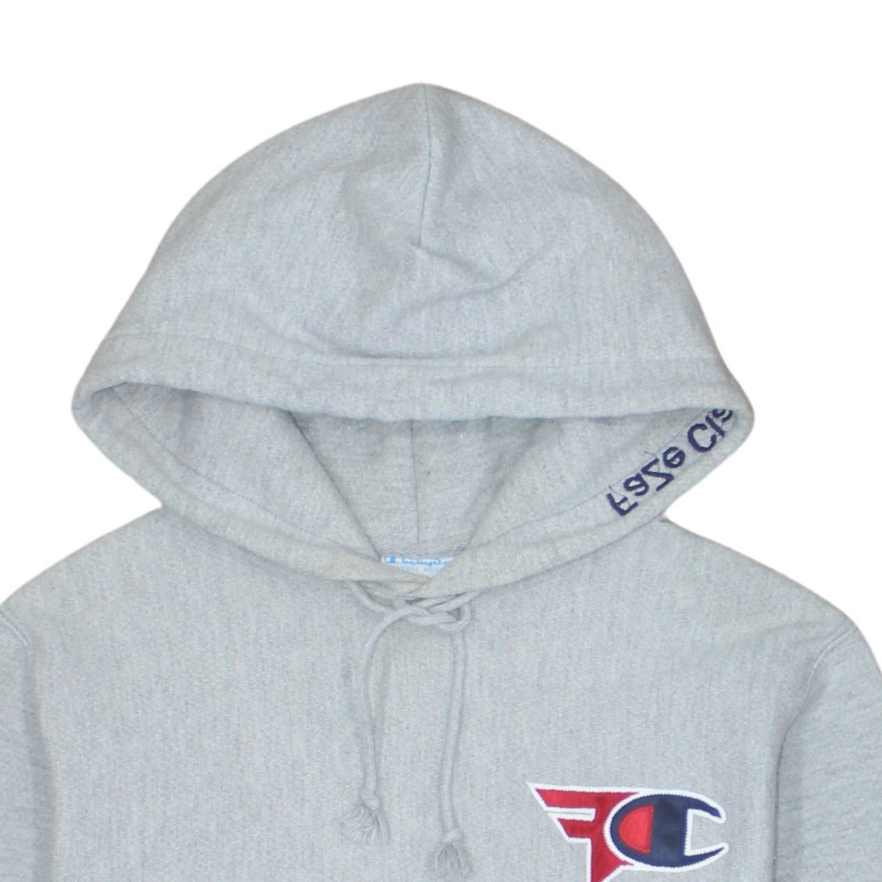 Champion Men's Grey Small Pullover Hoodie with Logo