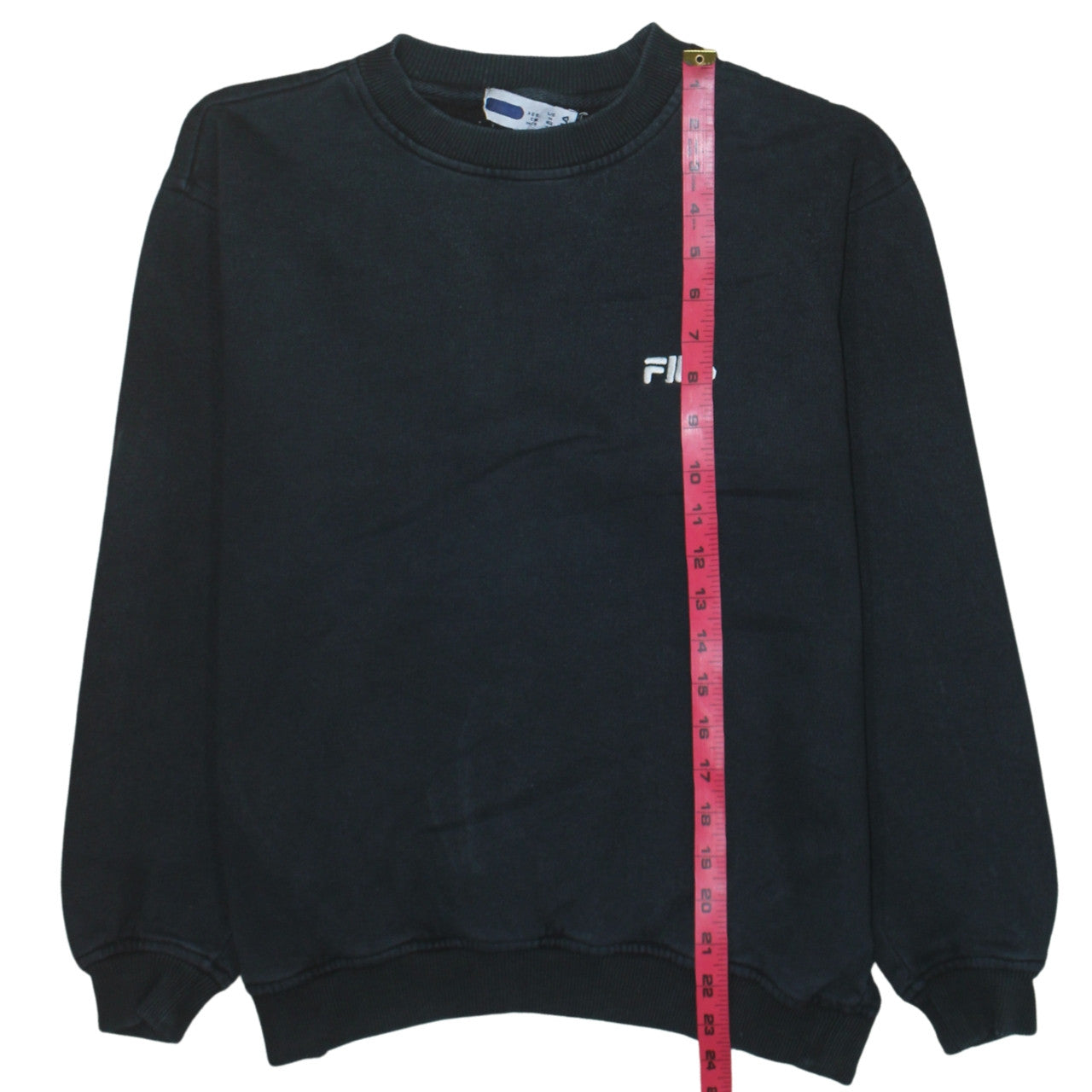 Fila Boys Black Crew Neck Pullover Sweatshirt Size 14 Years 156cm