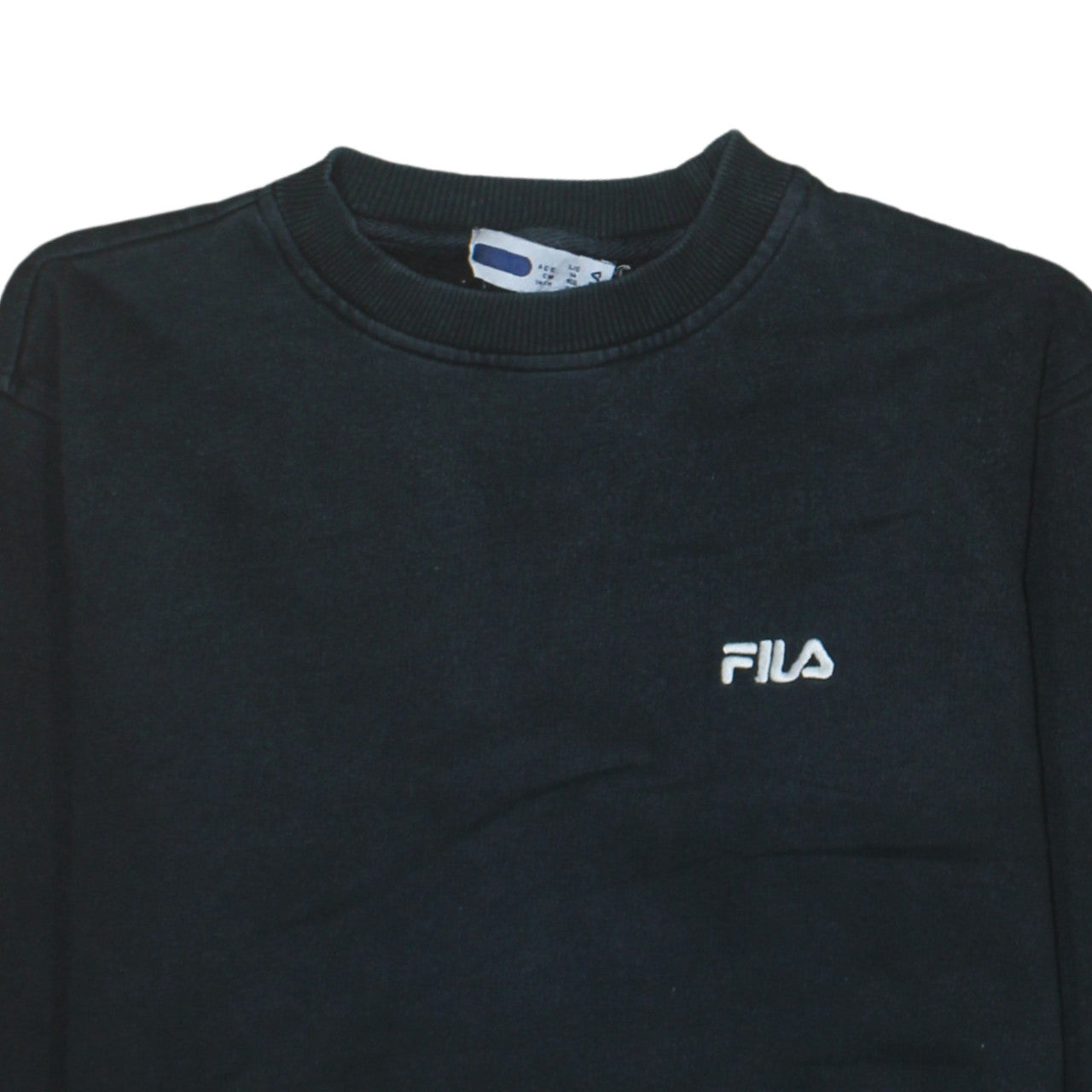 Fila Boys Black Crew Neck Pullover Sweatshirt Size 14 Years 156cm
