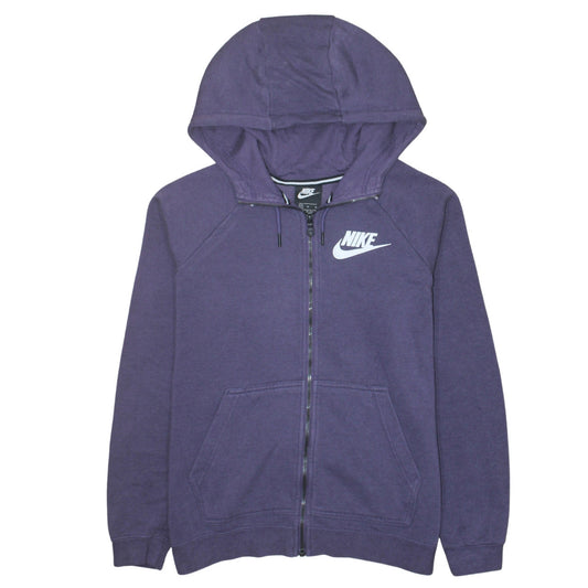 Nike Women Purple Full Zip Hoodie Size M Cotton Blend Casual