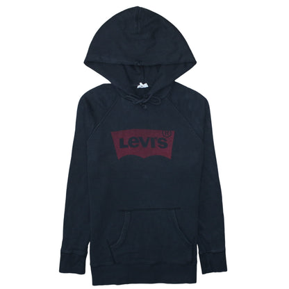Additional front view of Levi's Men's Black Pullover Hoodie Small Regular Fit Logo Design