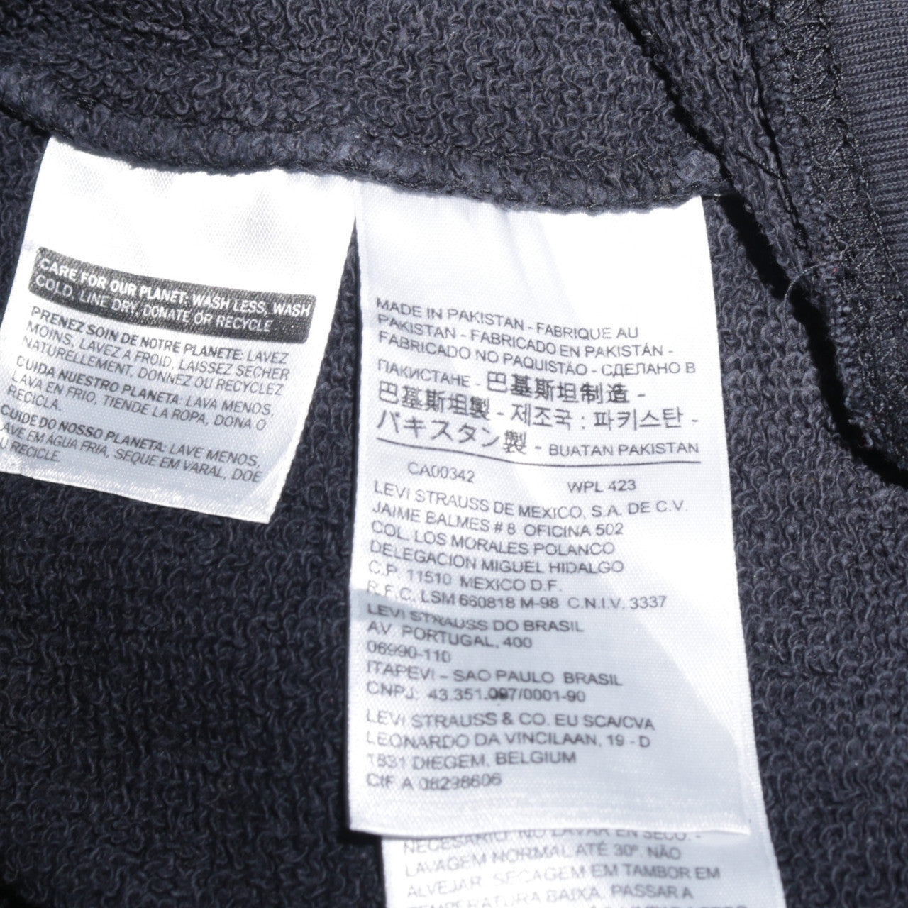Levi's Men's Black Pullover Hoodie Small Regular Fit Logo Design