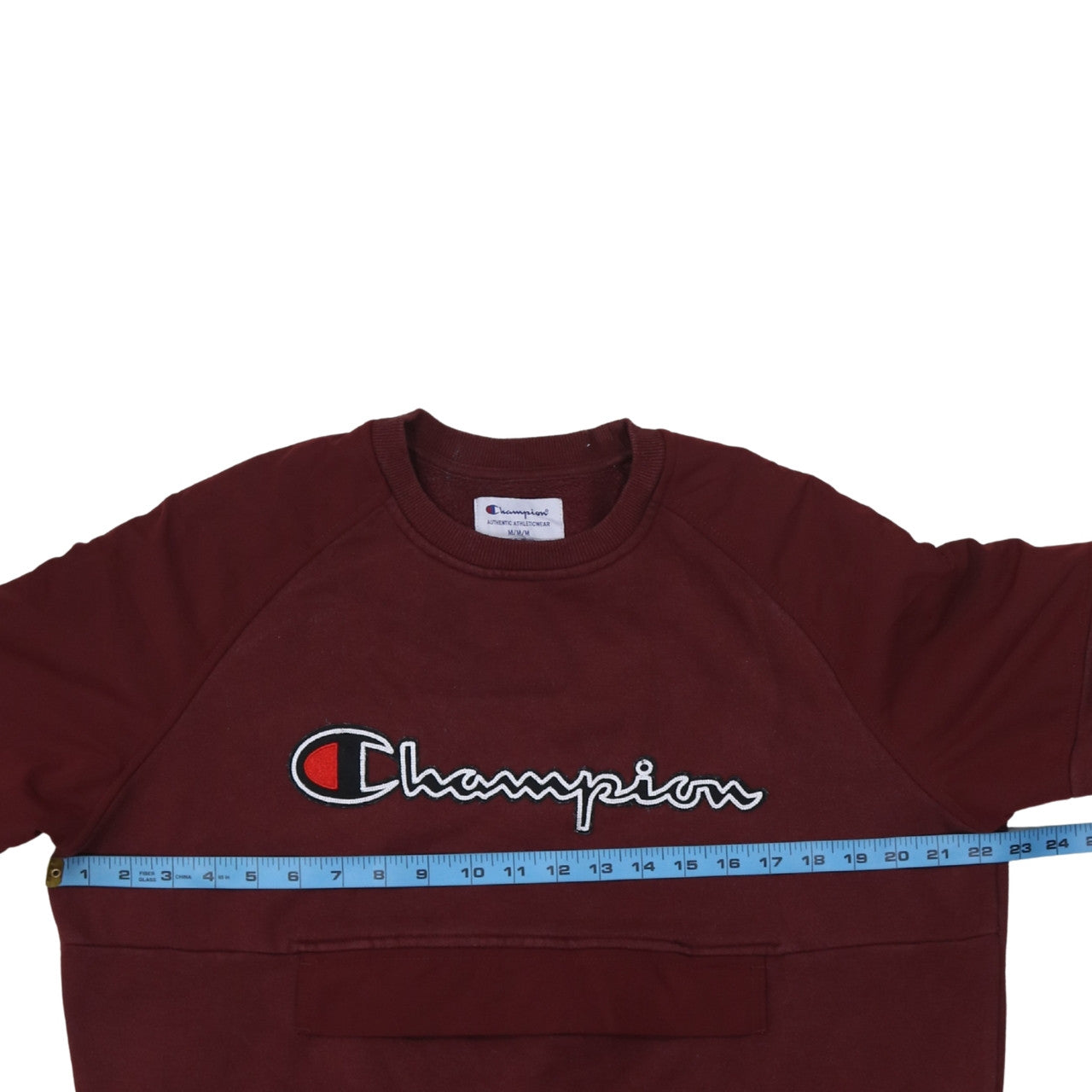 Champion Men's Brown Embroidered Logo Pullover Sweatshirt M