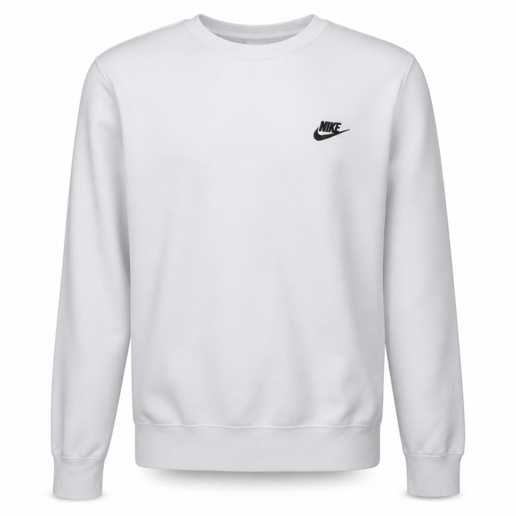 Nike Men's White Crew Neck Pullover Sweatshirt Small