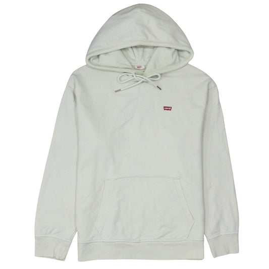 Levi's Men's White Pullover Hoodie Medium Regular Fit Logo