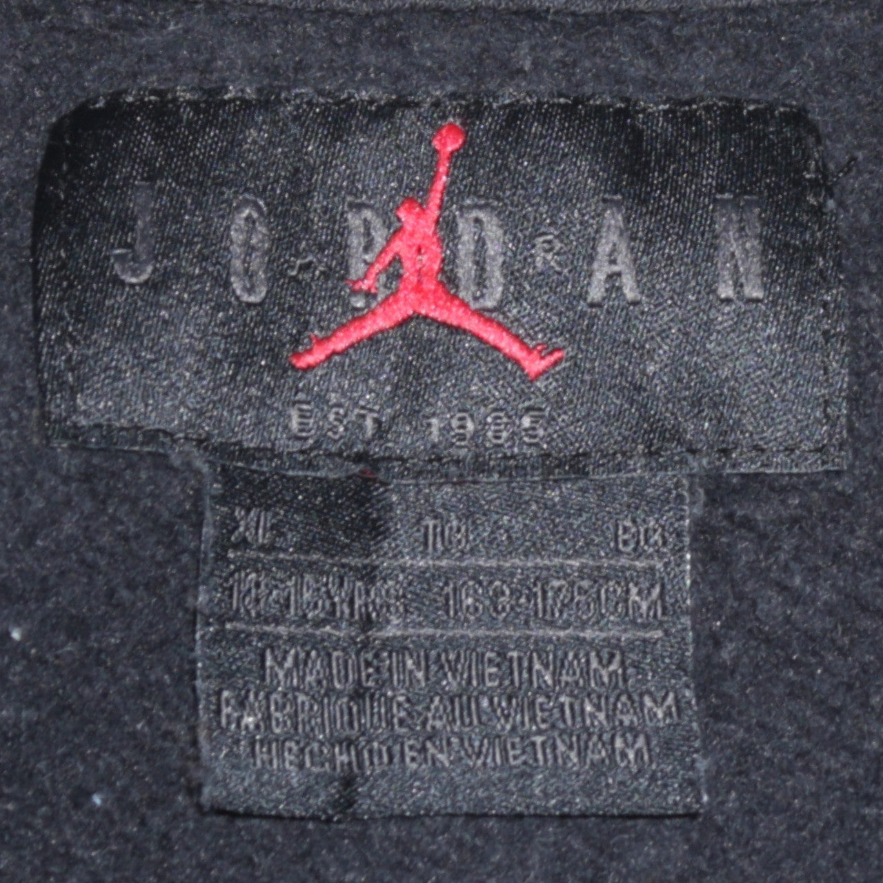 Jordan Boys Black Fleece Crew Neck Pullover Sweatshirt 14 Years