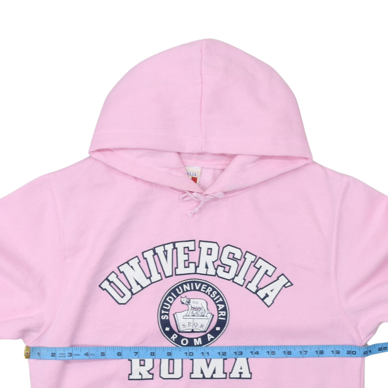 Italia Womens Pink Università Roma Pullover Hoodie XL Casual