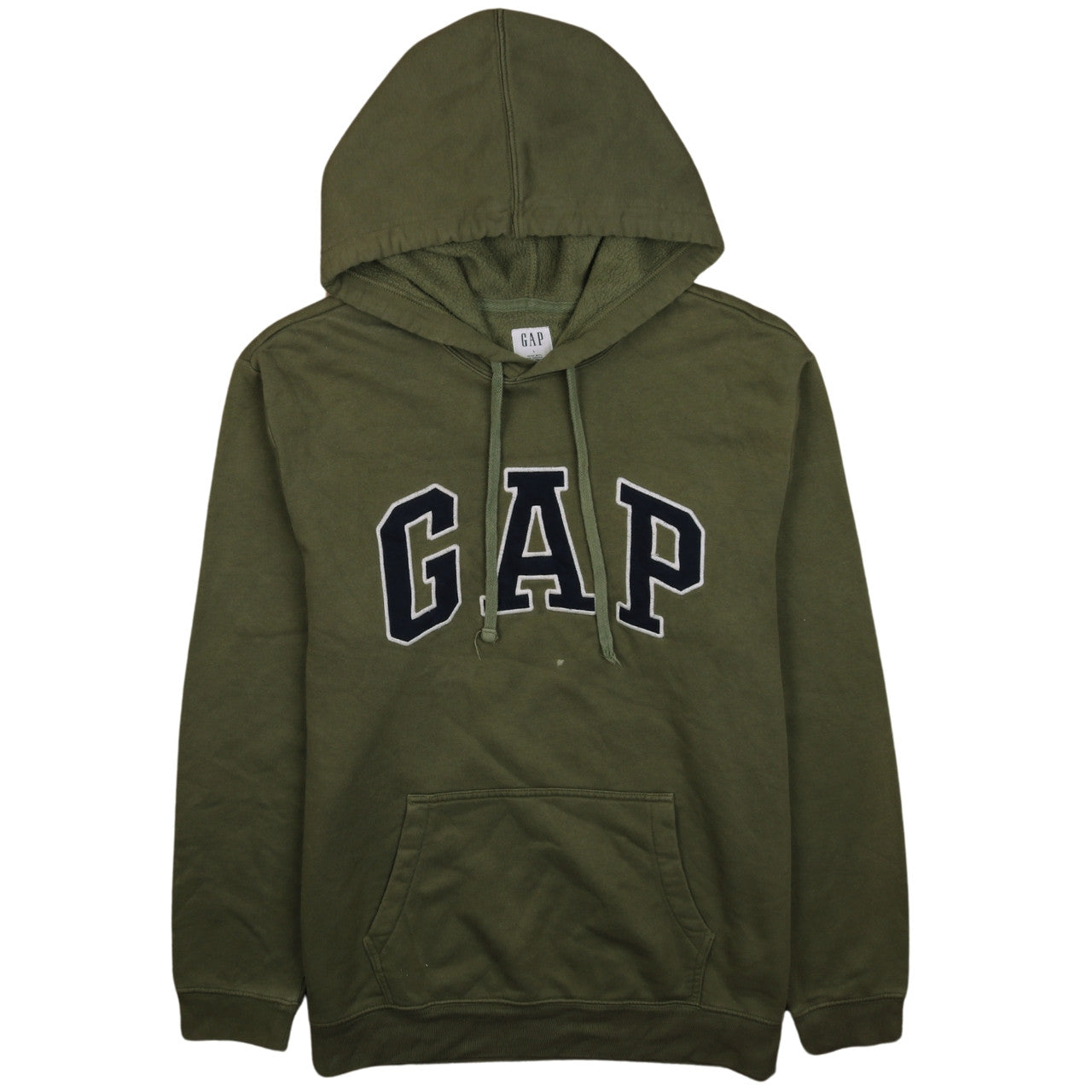 GAP Men’s Green Pullover Hoodie L Logo Fleece Sweatshirt