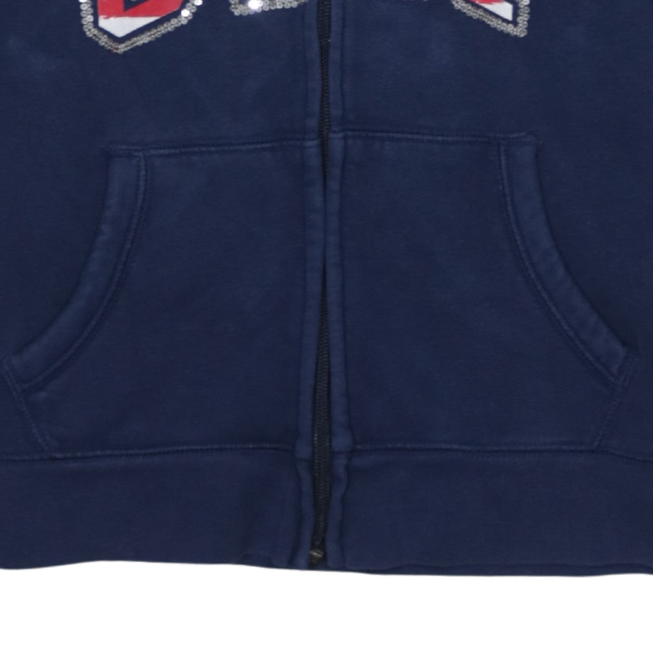 GAP Girls Blue Sequin Logo Full Zip Hoodie - 12 Years