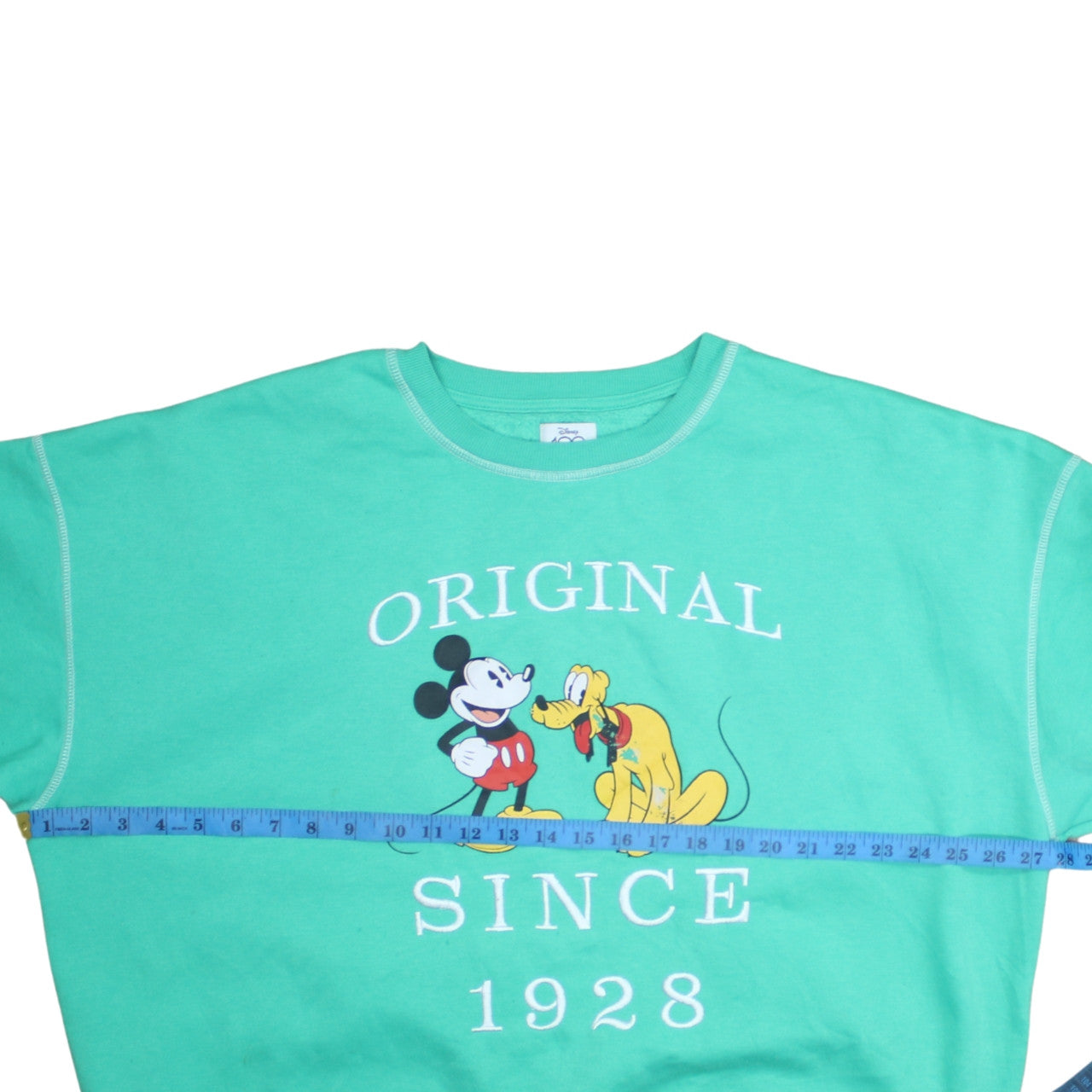 Disney Primark Women Green L Sweatshirt Mickey & Pluto Graphic Pullover