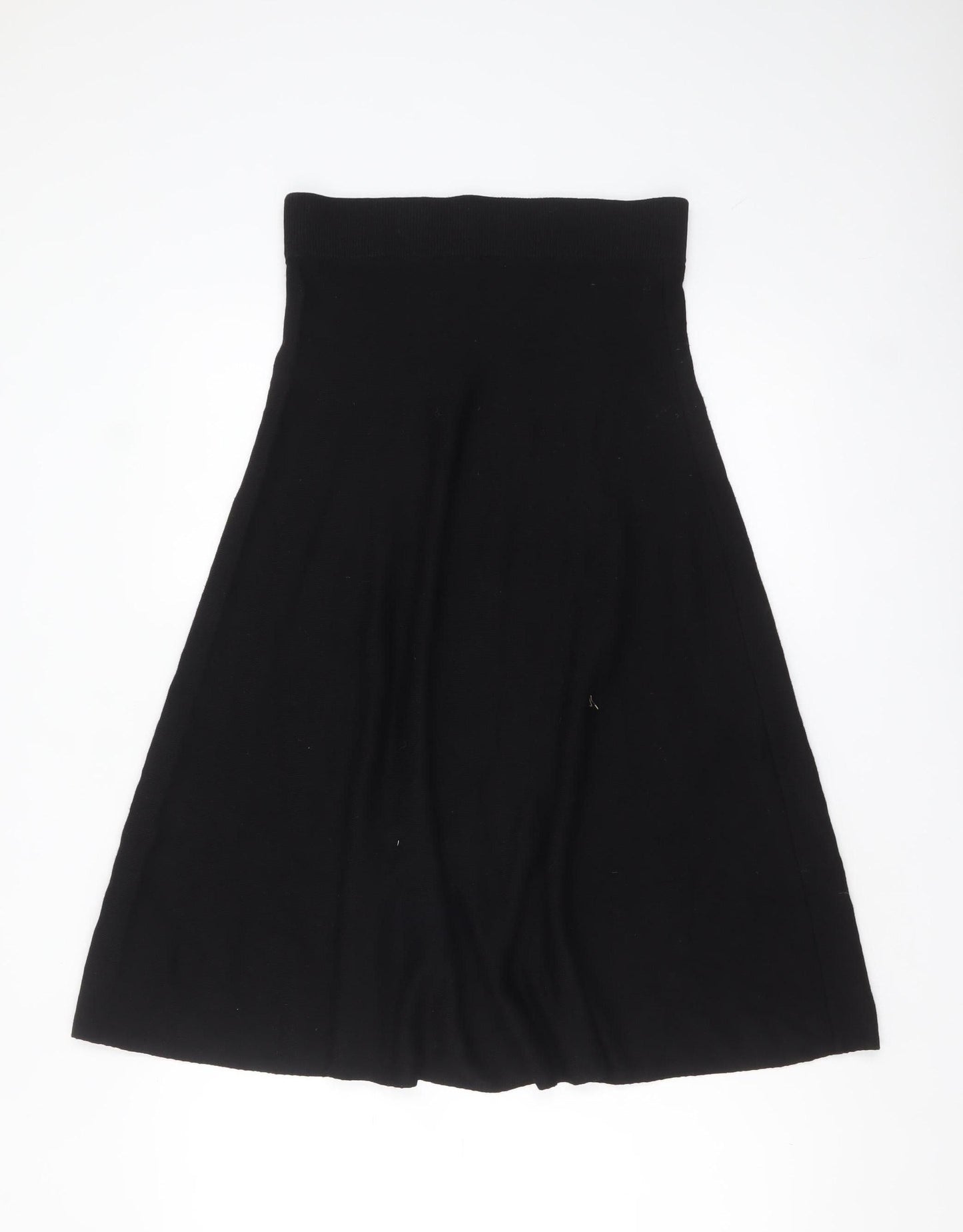 Marks and Spencer Women’s Black Knit A-Line Midi Skirt Size 12