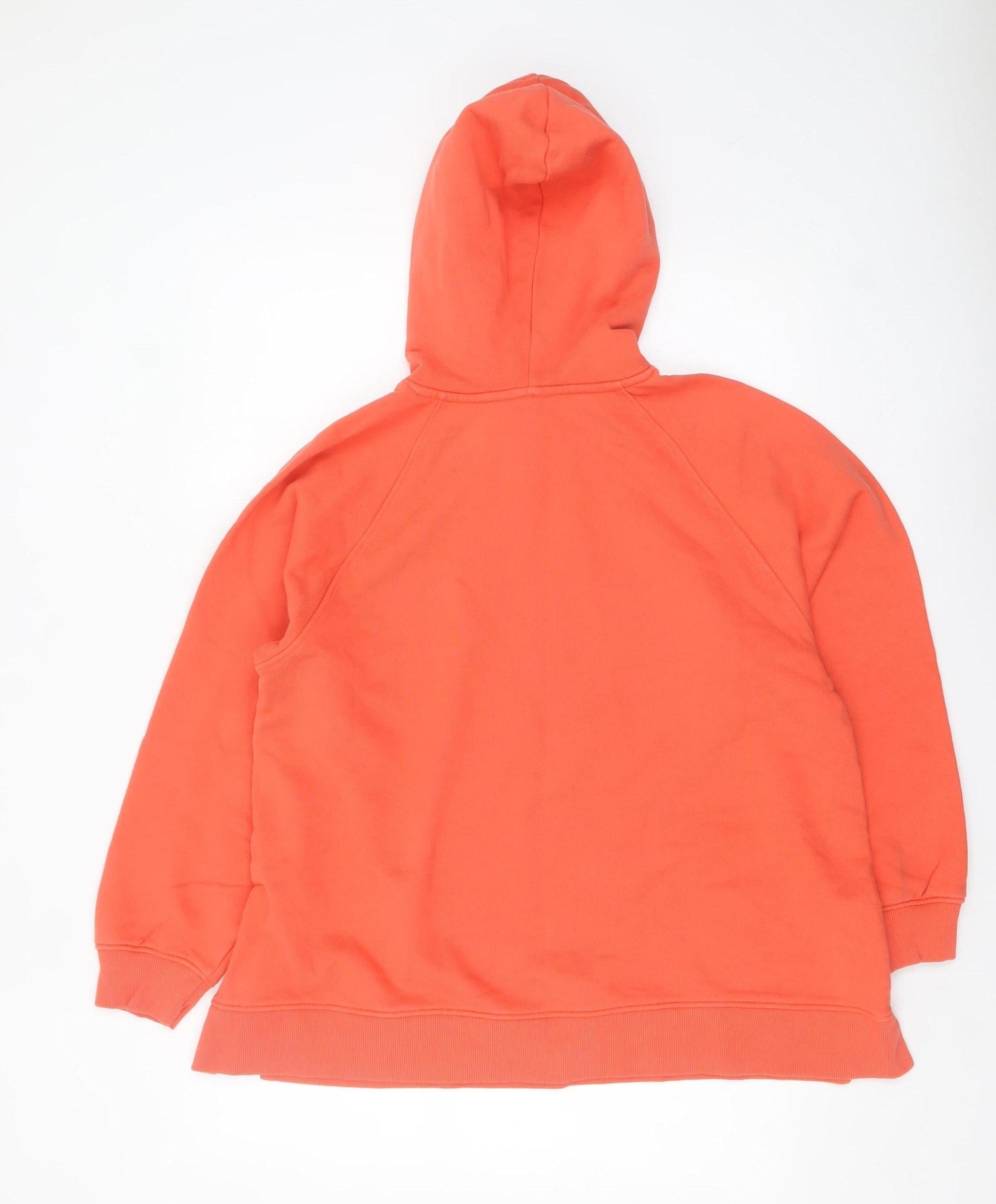 Marks and Spencer Women Coral Orange Pullover Hoodie Size 16 Cotton Blend