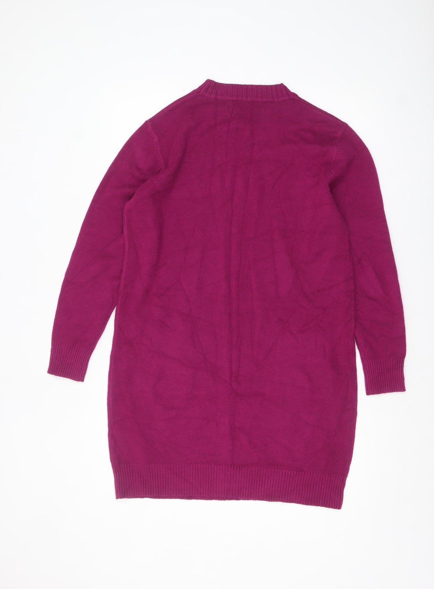 MIAO Womens Purple Long Sleeve Tunic Knit Jumper Size L