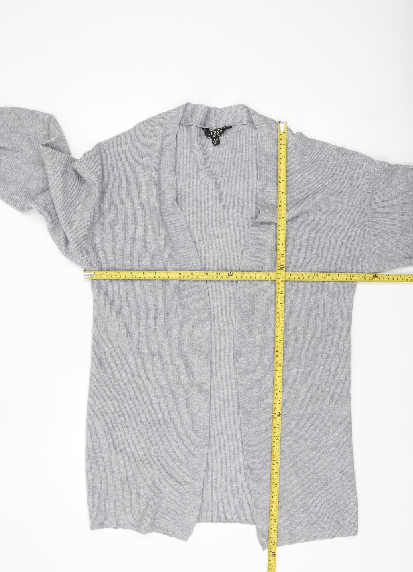 Lipsy Women’s Grey Long Sleeve Open Cardigan UK 16