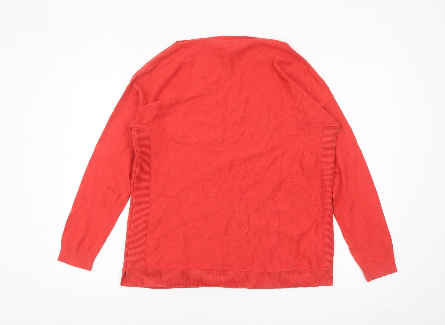 Joules Womens Red Knit Long Sleeve Crew Neck Cotton Jumper UK 12