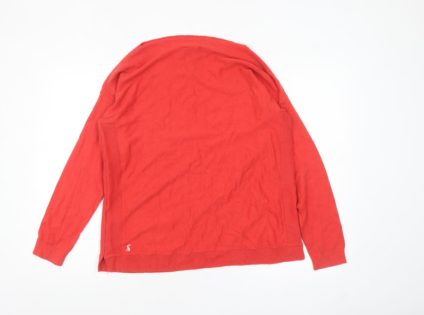 Joules Womens Red Knit Long Sleeve Crew Neck Cotton Jumper UK 12