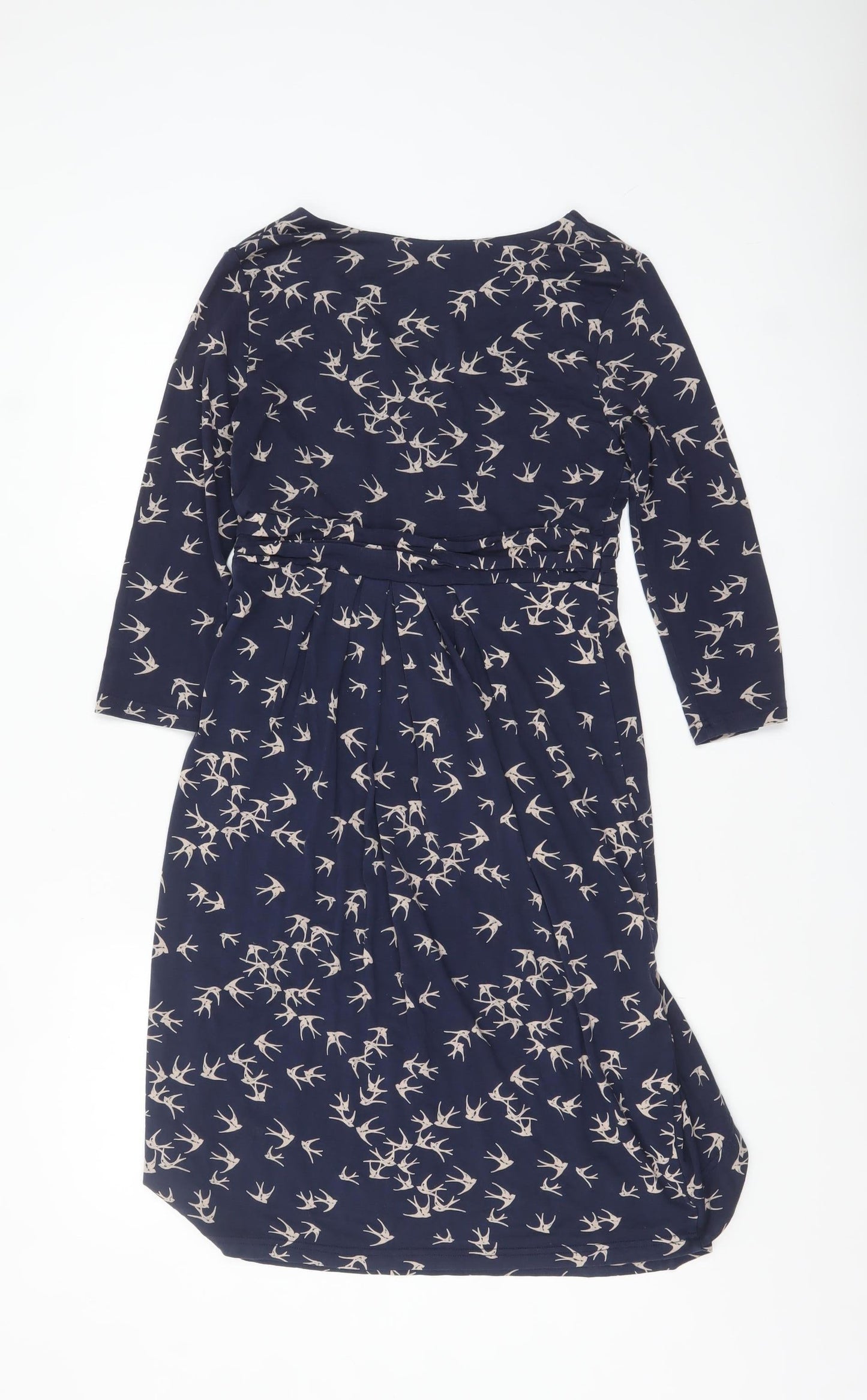 Monsoon Women’s Blue Bird Print Wrap Dress Size 10
