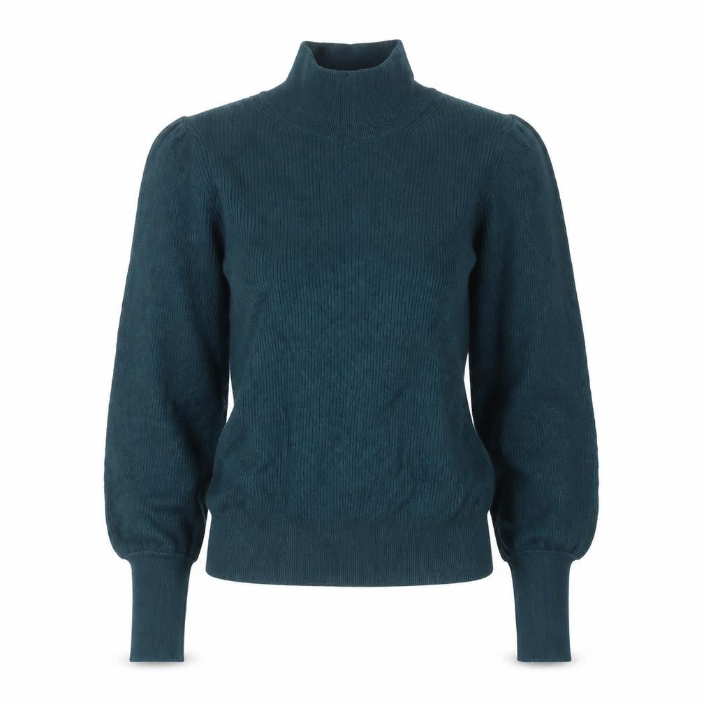 Hush Women’s Green Mock Neck Wool Blend Pullover Jumper XS