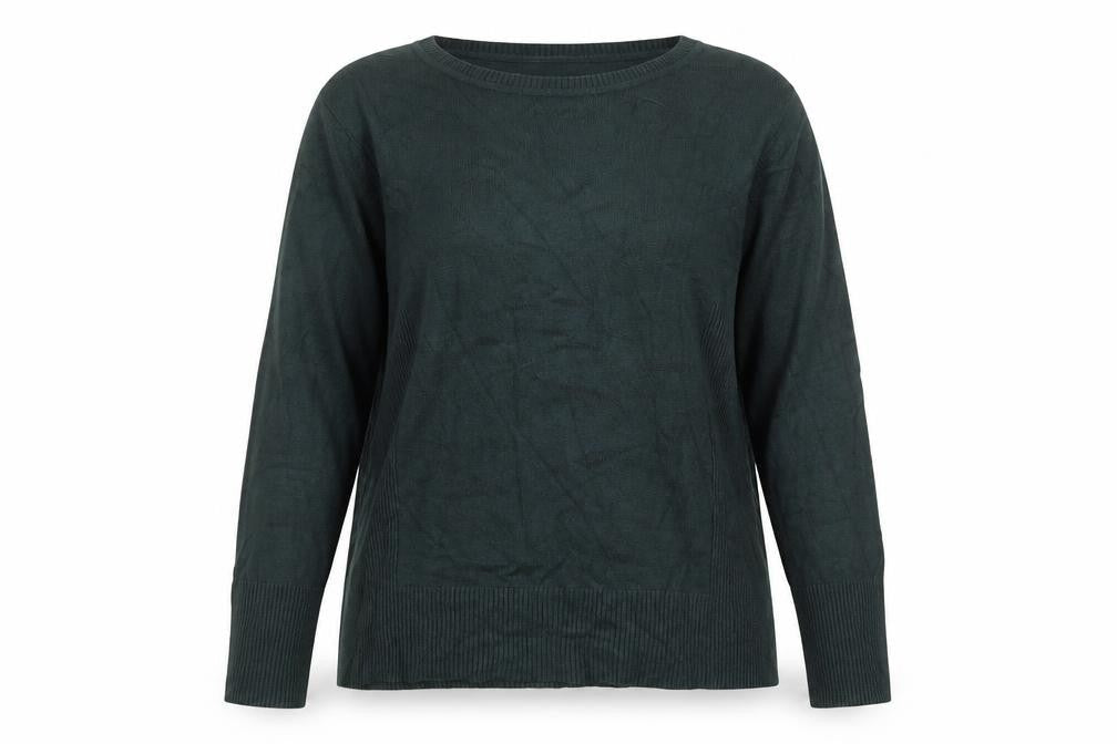 Wallis Women's Green Crew Neck Long Sleeve Pullover Jumper Size 14