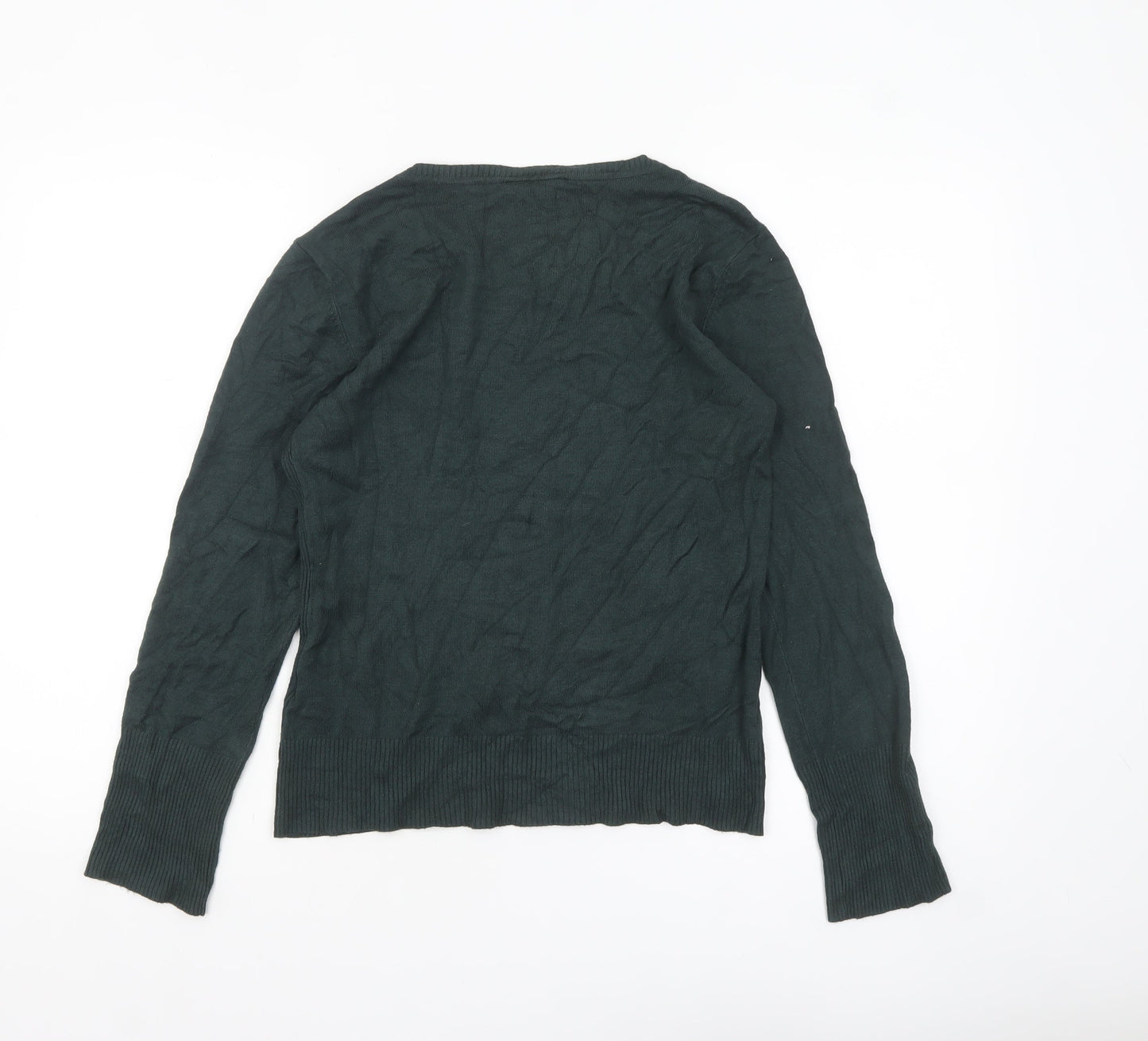 Wallis Women's Green Crew Neck Long Sleeve Pullover Jumper Size 14