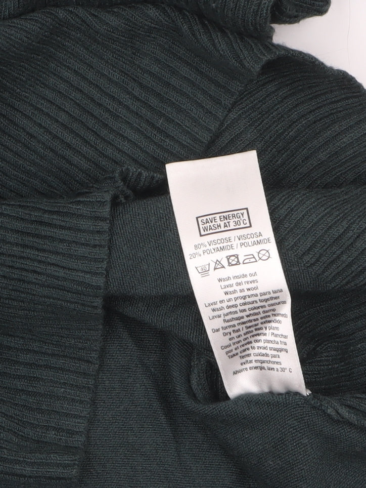 Wallis Women's Green Crew Neck Long Sleeve Pullover Jumper Size 14