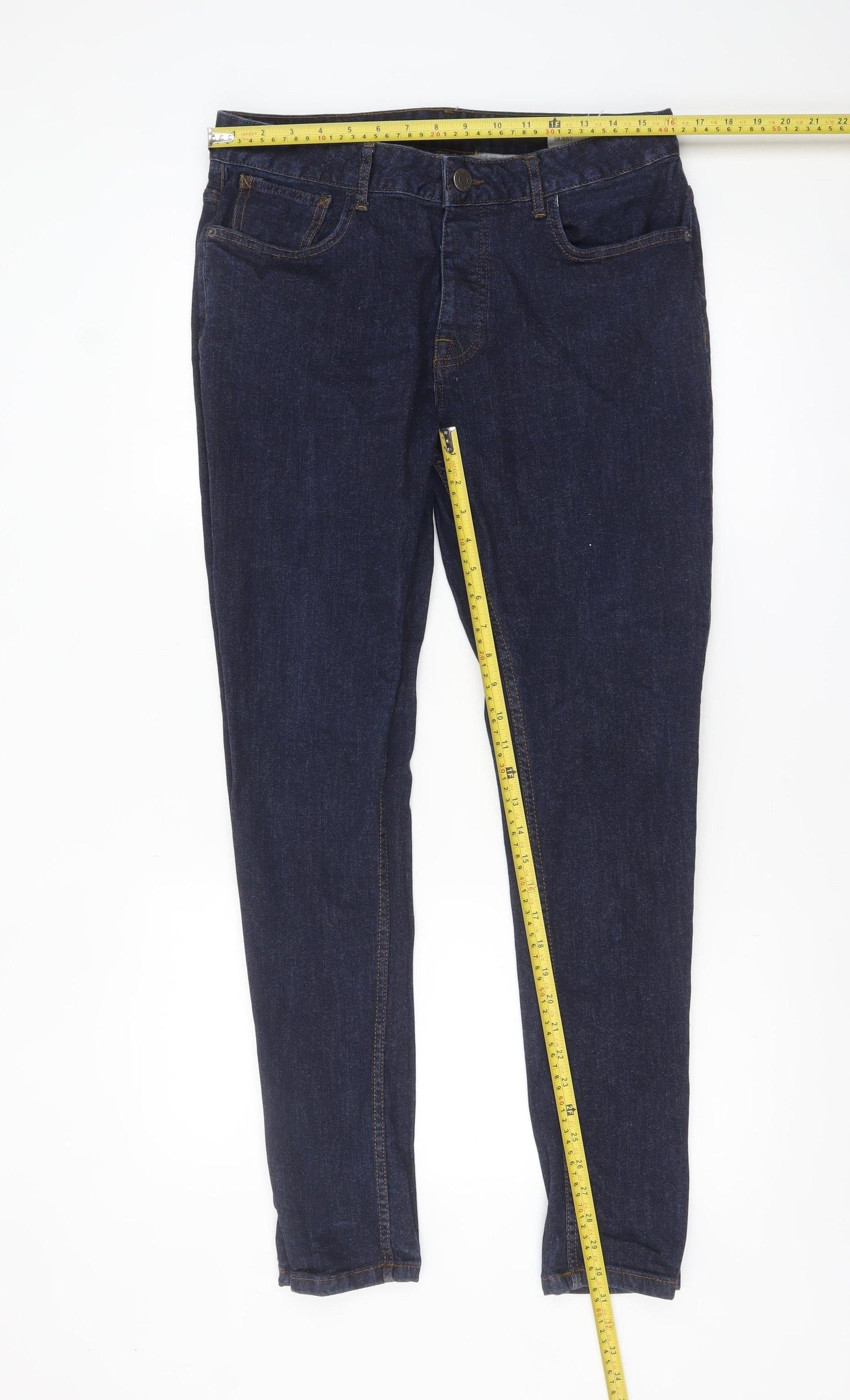 Denim Co Men’s Blue Skinny Jeans W34 L32 Slim Fit