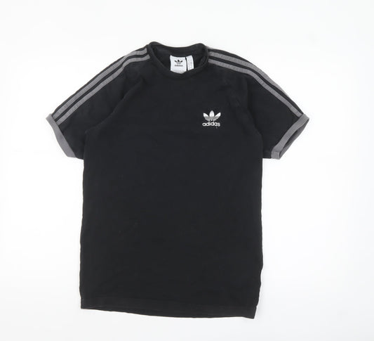 adidas Men’s Black Short Sleeve Crew Neck Sports T-Shirt Size S