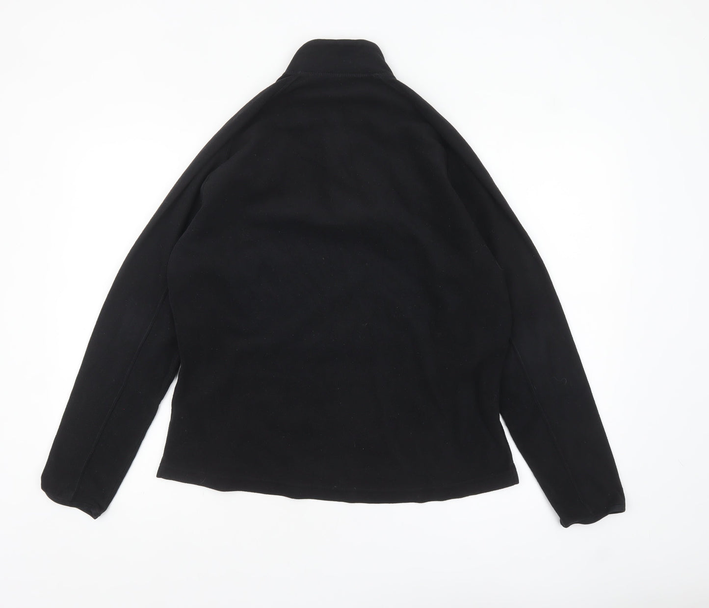 Quechua Women Black Fleece Pullover Sweatshirt XL Warm Outdoor Hiking Top