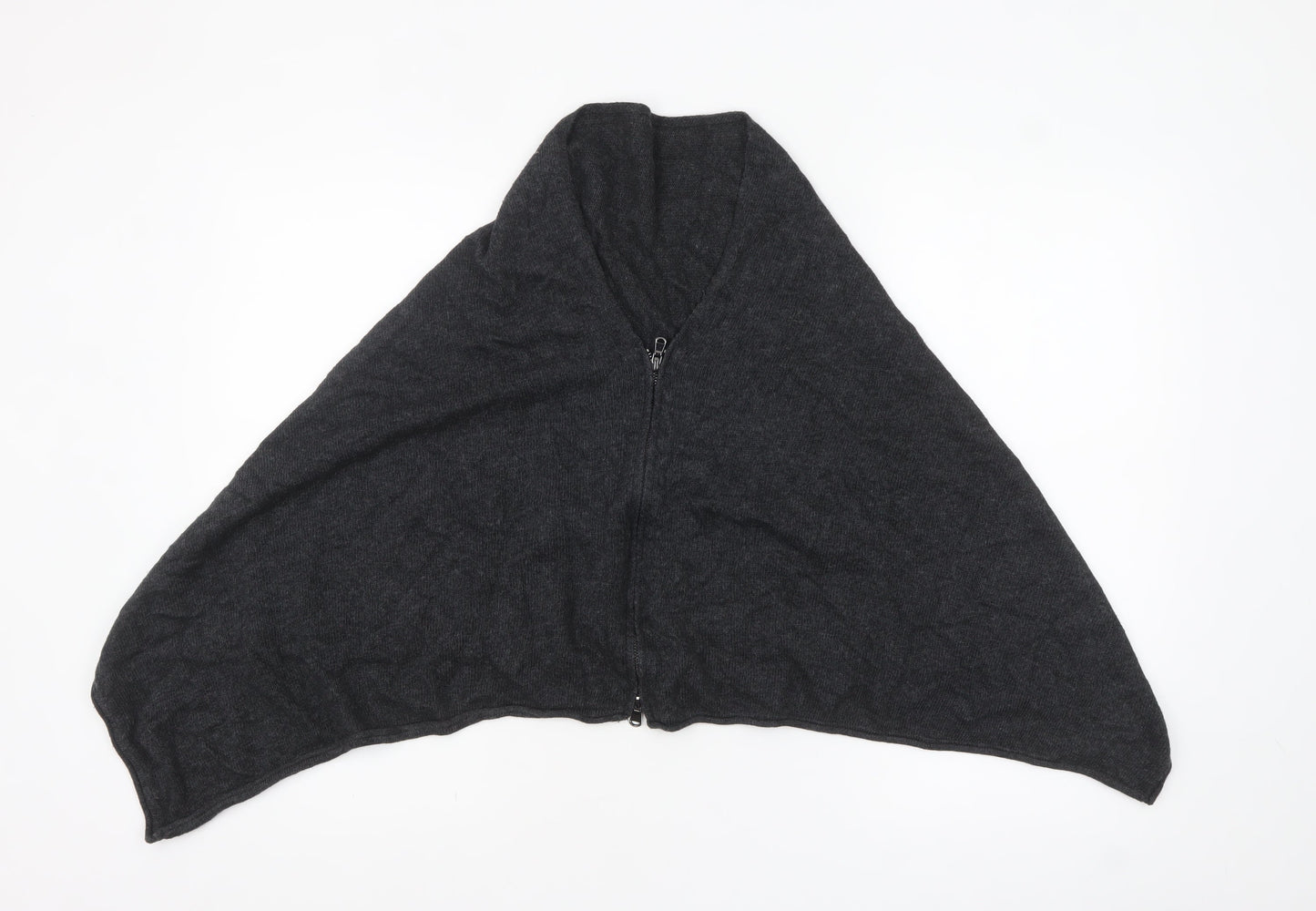 Mint Velvet Womens Grey Wool Cashmere Cape Jumper One Size