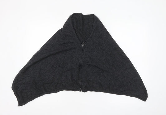 Mint Velvet Womens Grey Wool Cashmere Cape Jumper One Size