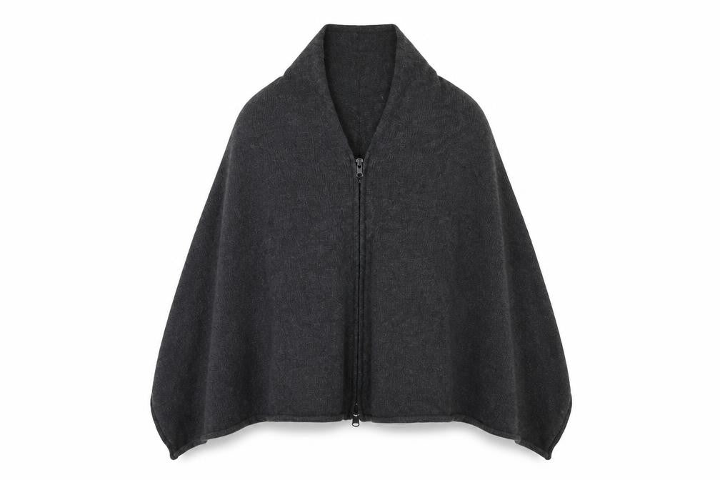 Mint Velvet Womens Grey Wool Cashmere Cape Jumper One Size