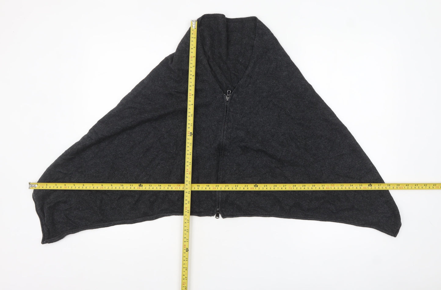 Mint Velvet Womens Grey Wool Cashmere Cape Jumper One Size