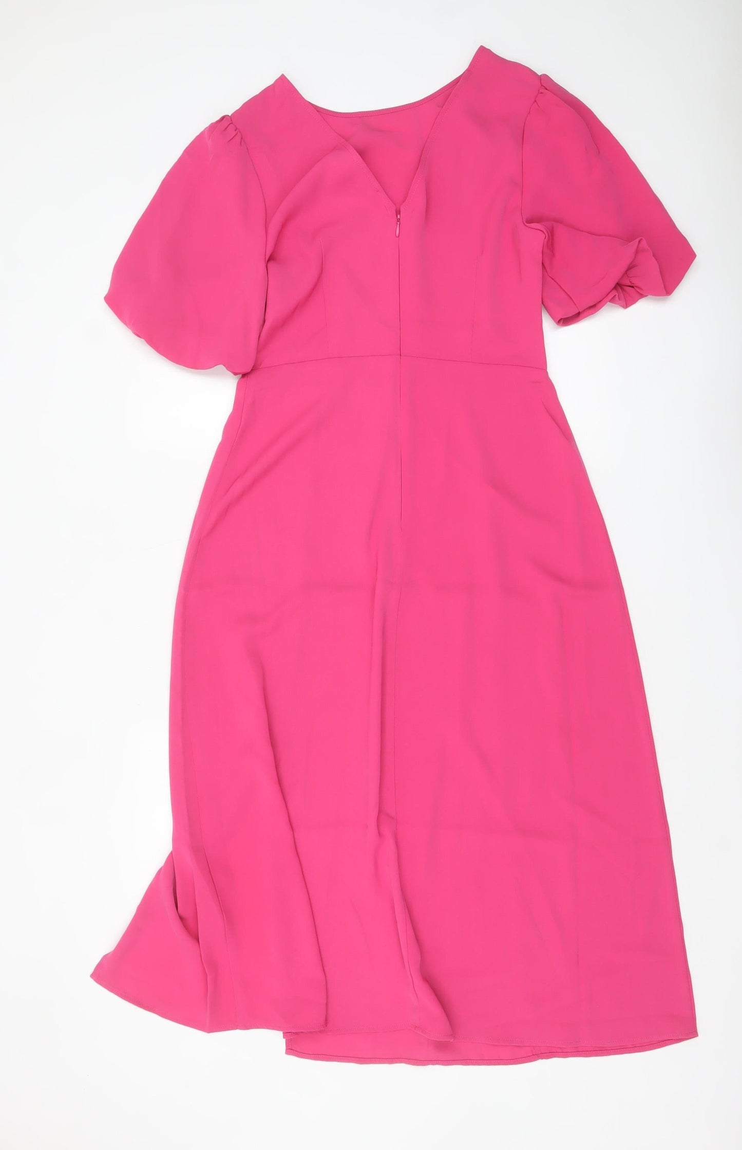 Warehouse Women’s Pink Fit & Flare Midi Dress Size 10