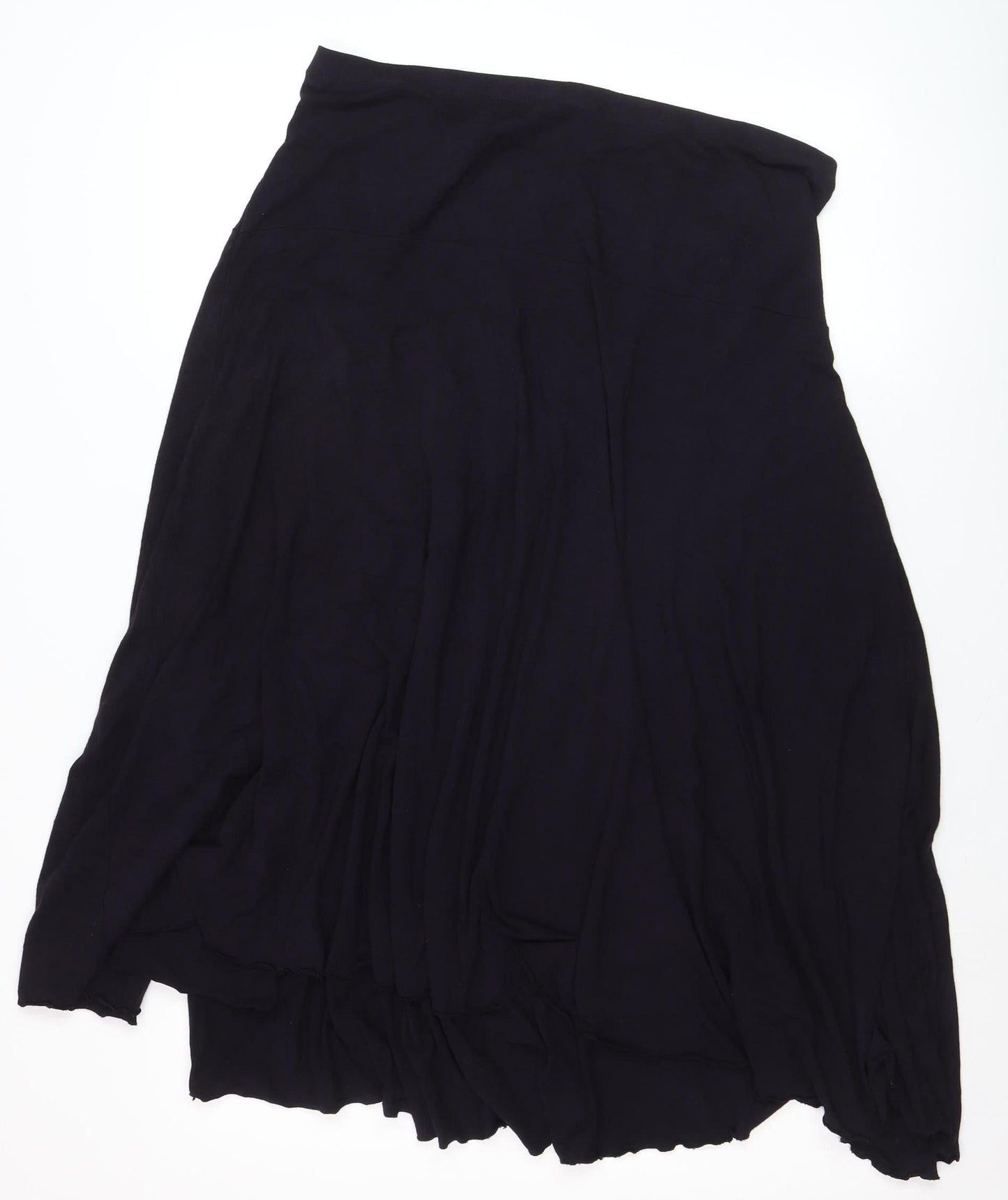 Planet Women’s Black A-Line Midi Jersey Skirt Size L