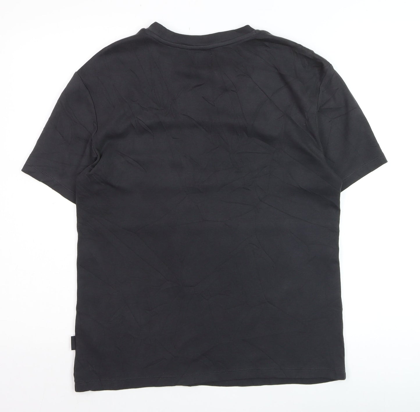 River Island Men's Black Colourblock Crew Neck T-Shirt Size S