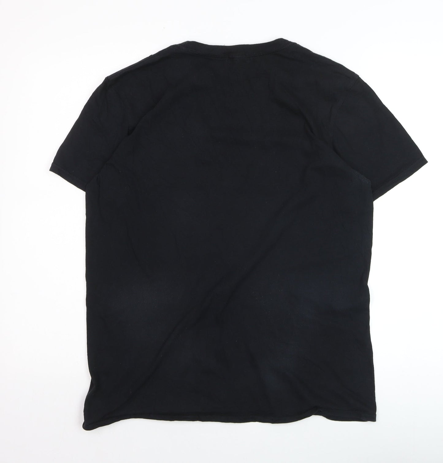 BoohooMAN Men's Black Graphic Smiley Logo Short Sleeve T-Shirt M