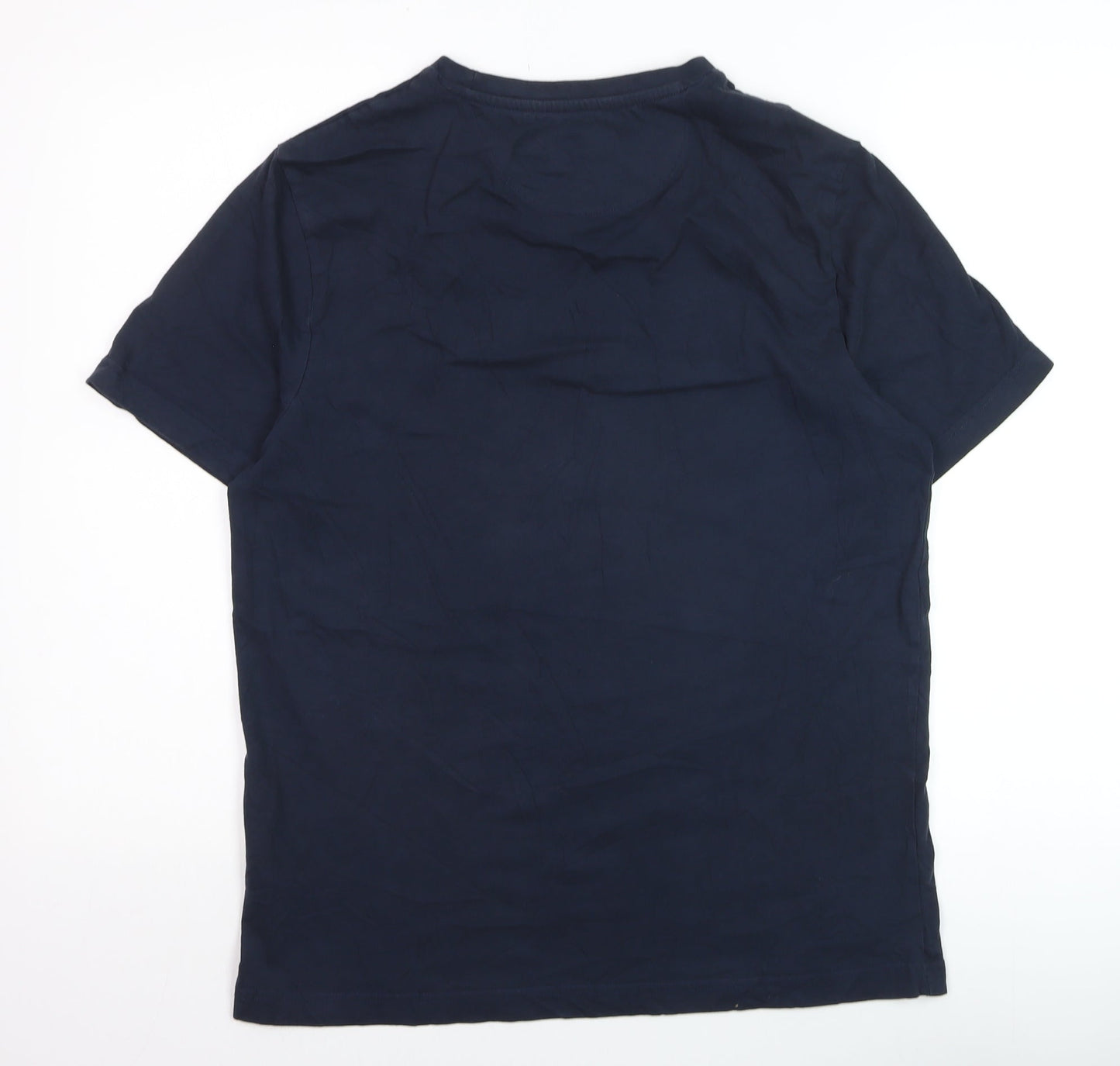 Farah Men’s Blue Crew Neck Cotton T-Shirt Size M Classic Fit